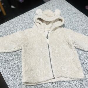 Hanna Andersson 2T Fuzzy Bear Zippered Jacket